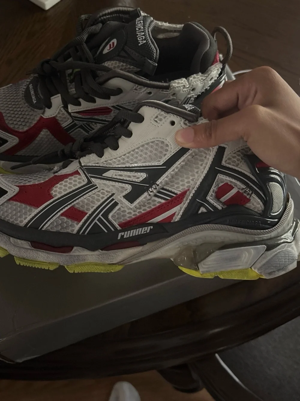 Balenciaga Triple S Sneaker — White, Black & Red
